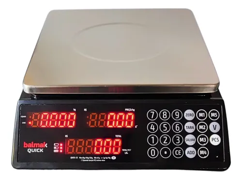 Balança Comercial Balmak Quick 33 Kg Bandeja Inox Bateria 3 Em 1 ...