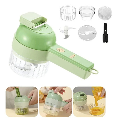 Cortador De Vegetales Mixer Recargable Usb 4 En 1 Muymo®