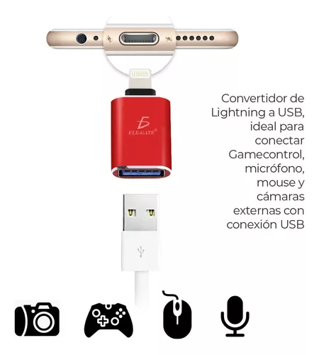 GENERICO Adaptador Lightning A Usb 3.0 Para iPhone iPad Otg