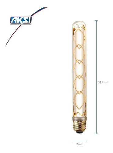 Imagen 3 de 4 de Foco Led Vintage Ampolleta 2.3w E27 Dimeable, Aksi 122161