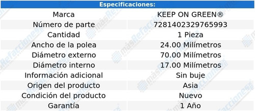 Polea Tensora Accesorios Bmw 320i L6 2.2l 01-05 Kg