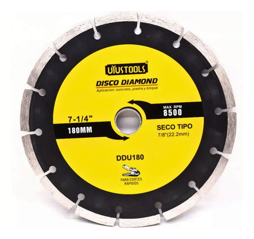 Disco Diamantado Segmentado 7 1/4 (seco) Profesional