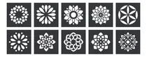 Comprar Kit X 10 Stencils 9x9cm Mandalas Deco Noreste Ideas