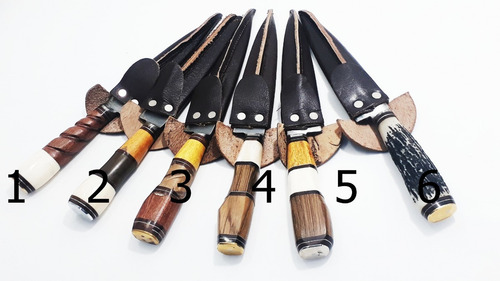 Imagen 1 de 4 de Cuchillo Tandilero Acero Al Carbon Con Vaina De Suela