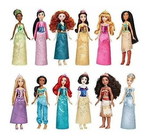  Colección Disney Princess Royal, 12 Muñecas De Moda 
