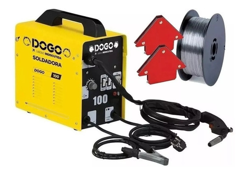 Soldadora Mig 100 Dogo Flux  + Alambre Flux 0,8mm   X 450 Grs 