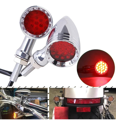 Dos Luces Direccionales Intermitentes Para Motocicleta. Lámp