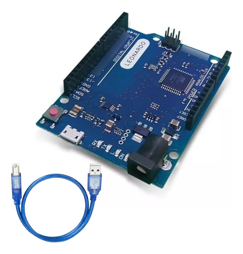 Placa Leonardo R3 Atmega32u4 Com Cabo Usb