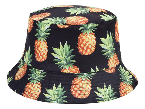 Gorro De Pescador Con Estampado De Piña, Diseño De Frutas