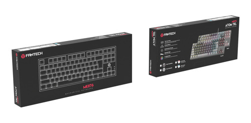 Teclado Gamer Fantech Atom Mk876 Black Grey Sw Blue