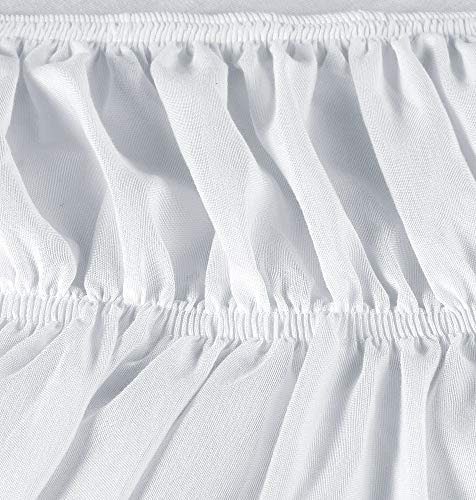 Rodapie Matrimonial Microfibra Lisa Blanca Utopia Bedding Blanco Liso Matrimonial
