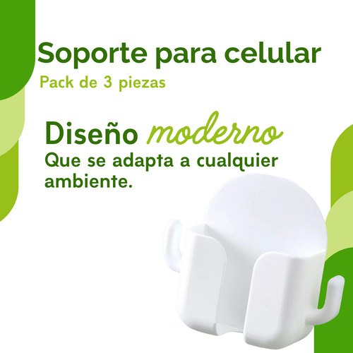 Soporte Para Teléfono Móvil Sin Perforaciones Para Pared