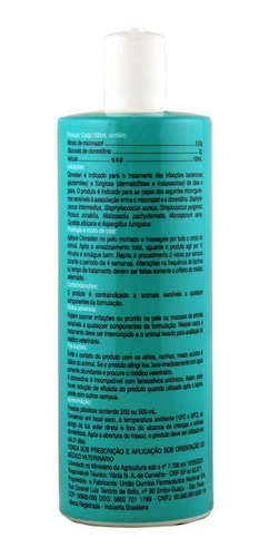 Imagem 2 de 3 de Cloresten Dermatite Coceira Cães Gatos Shampoo 500ml Resolve