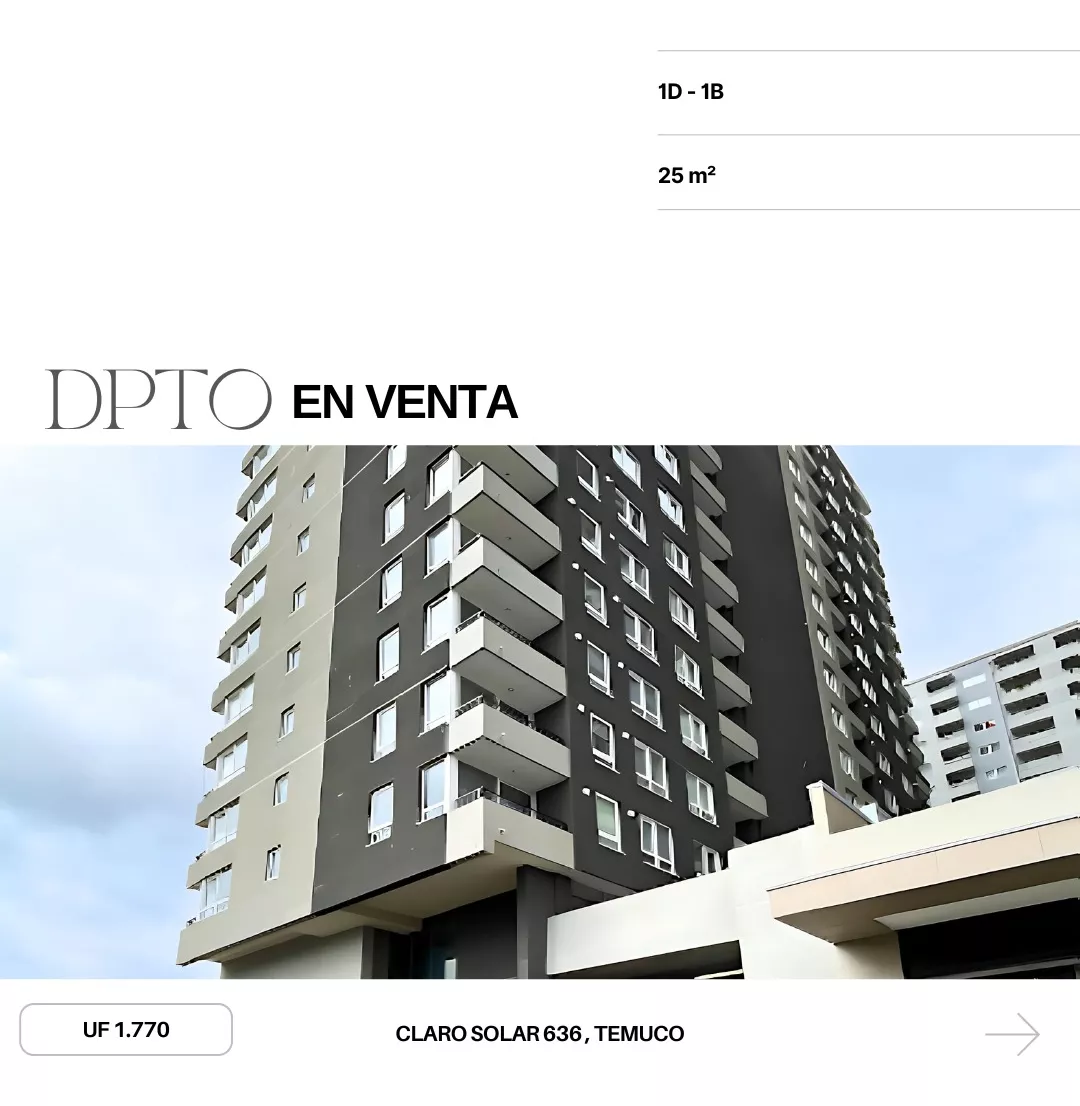 departamento en venta en Temuco