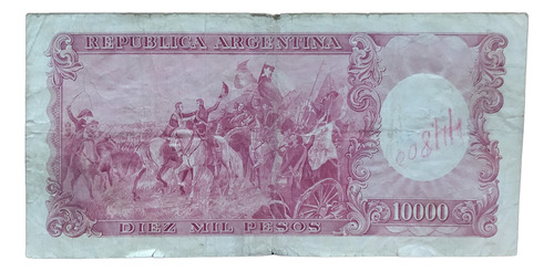 Antiguo Billete 10000 Pesos Moneda Nacional Bott 2186 1961
