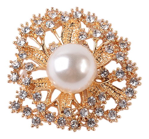 Juego De 10 Ramo De Boda Con Botones De Perlas De Diamantes