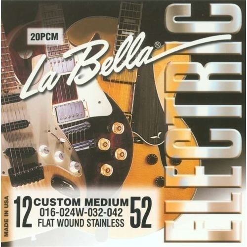 Encordado Guitarra Electrica Flat 12 - 52 8 Cuerdas La Bella