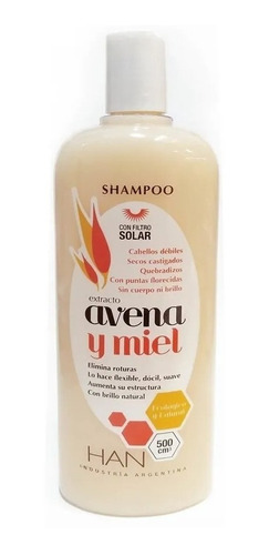 Han Shampoo Avena Y Miel 500ml Libre De Sulfatos