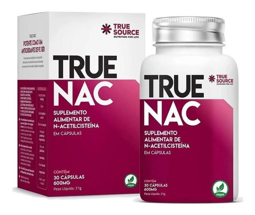 Nac N-acetilcisteína True Source 30 Caps