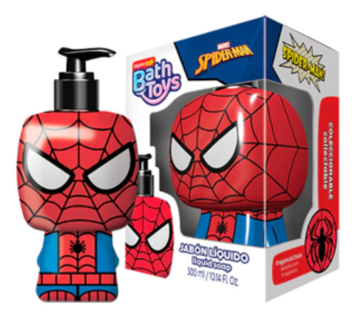 Jabon Liquido Infantil Dispenser 300 Ml Hombre Araña Marvel