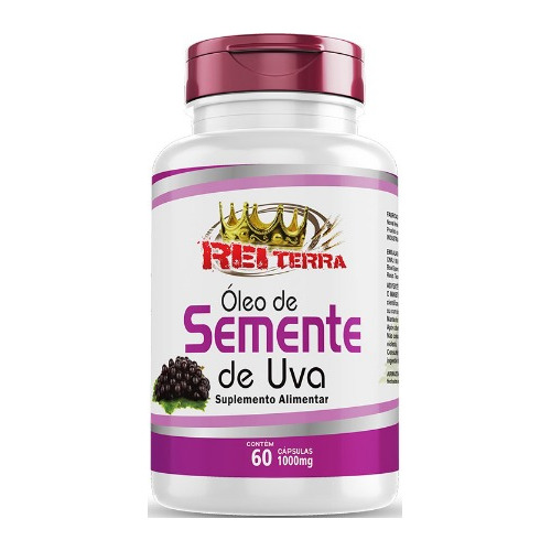 Óleo De Semente De Uva 60 Cápsulas - Rei Terra
