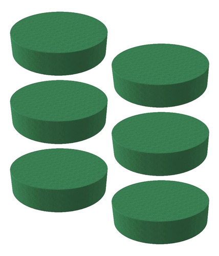 . 6 Bloques De Arreglos Florales Con Base De 12cmx4cm Verde