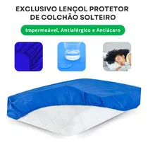 Comprar Capa Protetora Para Colchão Antialérgica Lençol Impermeável Protetor De Colchão Solteiro Antixixi Macia e Silenciosa Quemuel capas