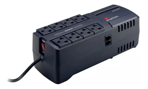 Regulador Voltaje Tv 1100w 2200va 8 Cont Smartbitt Sbavr2200