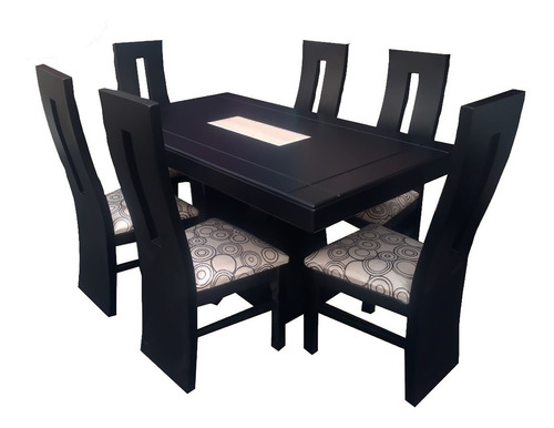 Comedor Mod. Manhattan Para 6 Personas Barniz Chocolate