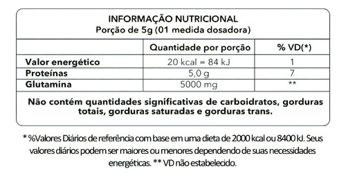 L-glutamina Pura Premium - Mix Nutri - 300g Sabor Natural