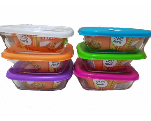Jogo 3 Pote De Vidro Marinex Forma Tigela 700ml Forno