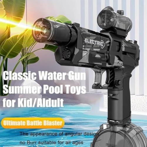 Pistola De Agua Electronica Long Range Motorized Con Led Luz