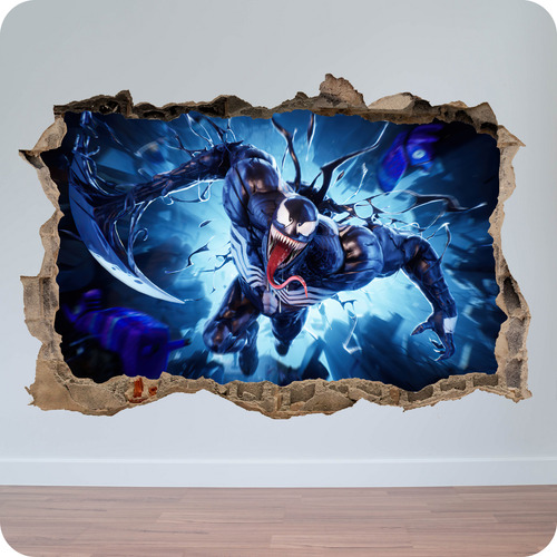 Vinilo Mural Pared Rota 3d Gigante Super Heroes 100x150 Modelo 6