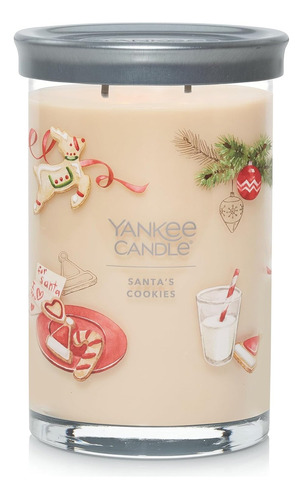 Santa's Cookies Signature - Vela En Vaso Grande Con 2 Mec