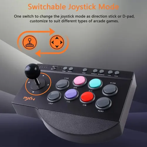 Joystick Pxn Arcade Fight Stick 0082 Pc Ps4 Ps3 Xbox Dimm Negro ...