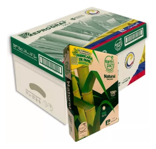 Resma Oficio Ecológica 75gr Papel Natural Caja X10 Reprograf