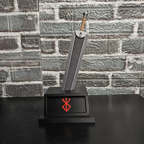 Mini Espada Do Guts Berserk Decoração Geek Impressão Em 3d