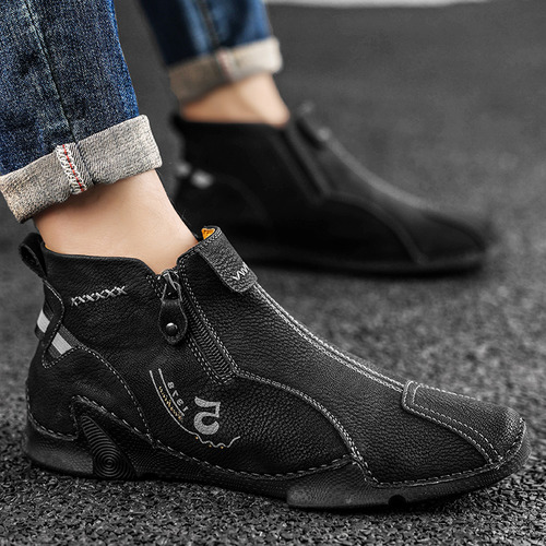 Botas De Senderismo De Cuero Hechas A Mano Para Exteriores A