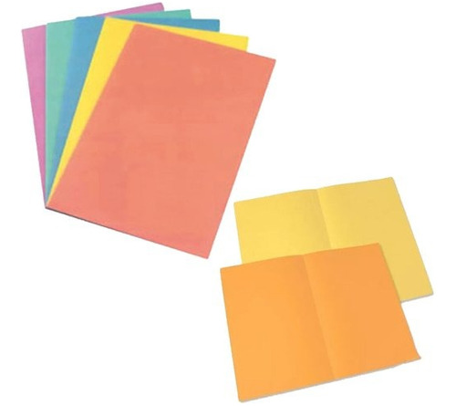 Carpeta Cartulina Caratula Oficio Varios Colores Pack X100 U