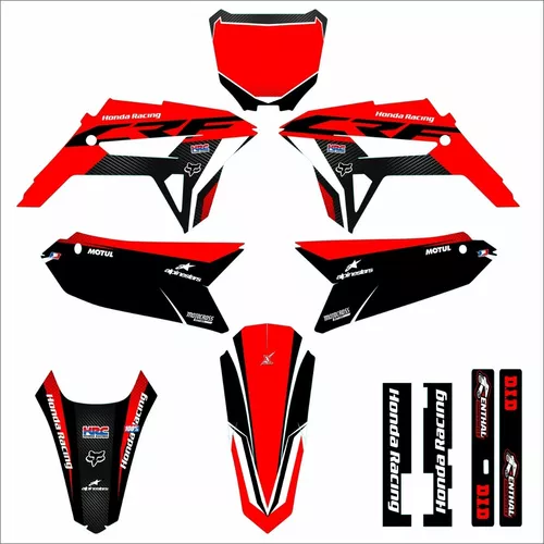 Kit Adesivo Moto Cross Trilha Crf 230 0,20mm Biker Lm272