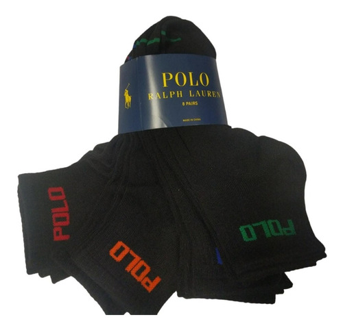 Pack De 6 Calcetas Cortas  Color Negro Cod. 1918