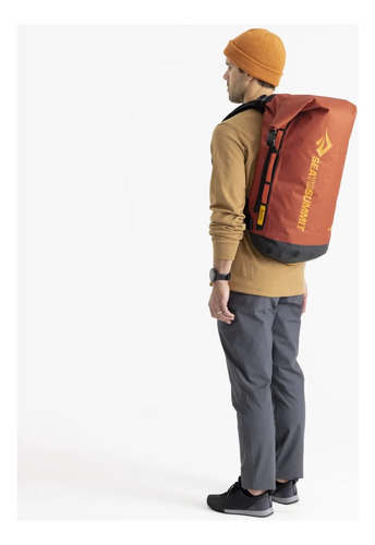 Mochila Sea To Summit Big River Brick Dry 50 l, cor marrom, design de tecido liso