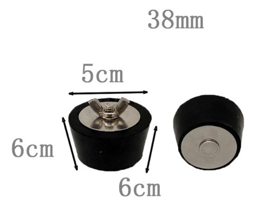 Tapón De Goma Para Piscina, Tapón De Tapón 38 Mm Negro