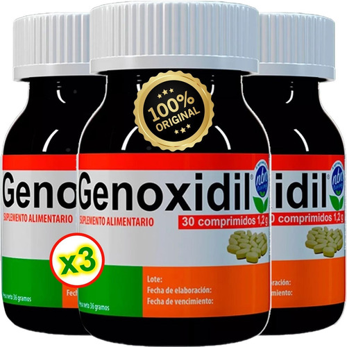 Tripack Genoxidil Suplemento 100% Natural Nrf1 | Nrf2