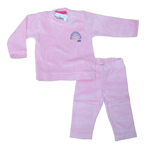 Conjunto Plush Bebe Buzo Y Pantalon Combinado Ruabel