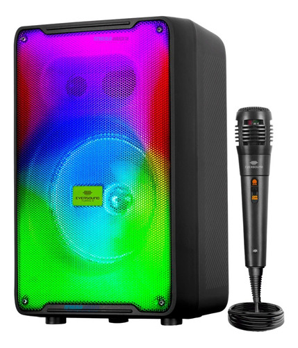 Parlante Eversound Swinger 8 Ev6008 Rgb Flaming C/ Microfono