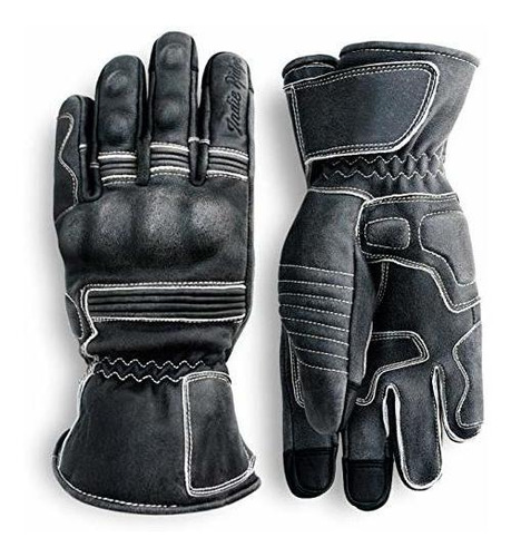 Guantes De Motocicleta De Cuero De Primera Calidad Pre-degra