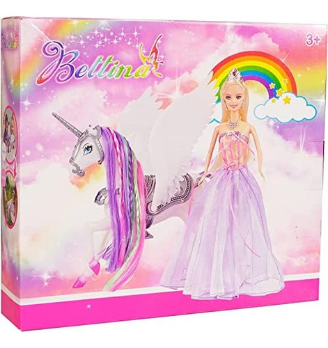 Color Change Unicorn And Fairy Tale Princess Doll, W/ma...