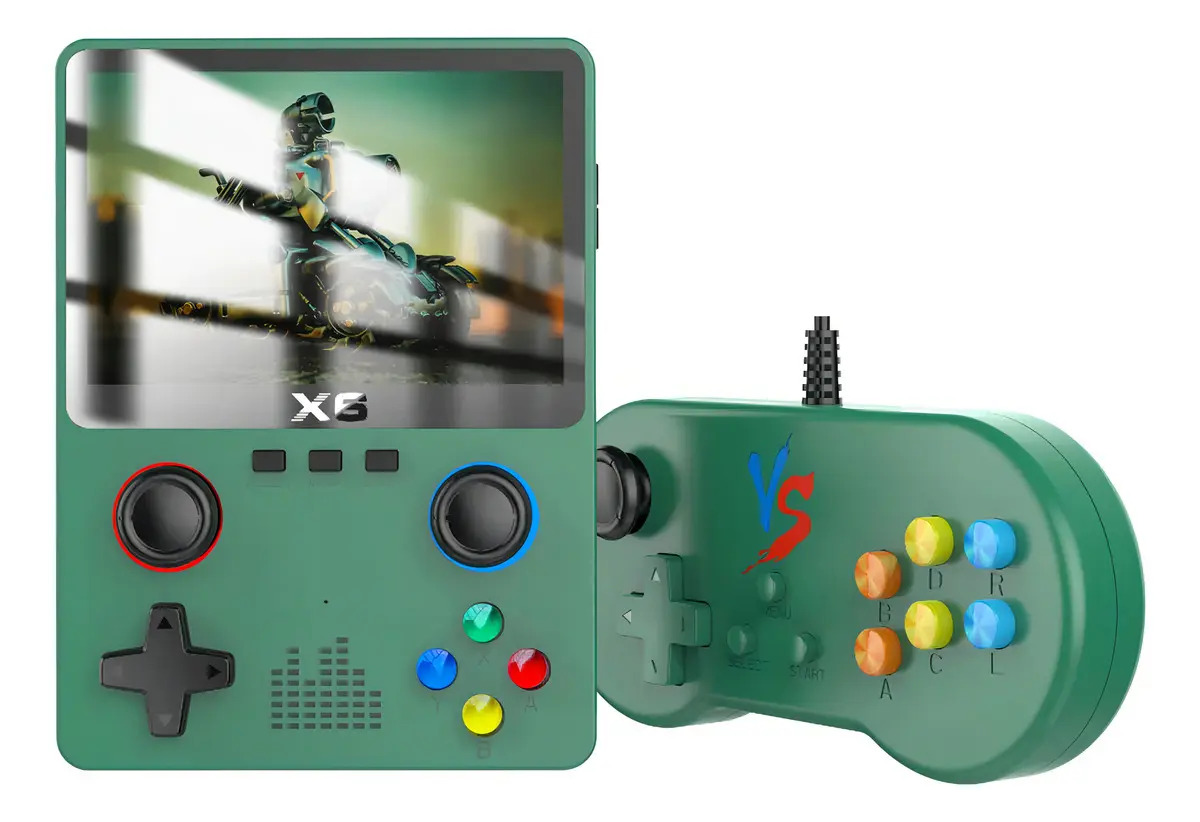 Console Portátil HYsmart X6 Verde 2024 Bateria 10000mAh Wi-Fi Tela HDMI