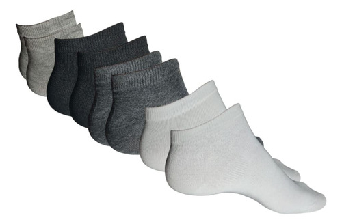 Tin 24pz Hombre Paquete Calcetín Corto Tines Blanco Gris